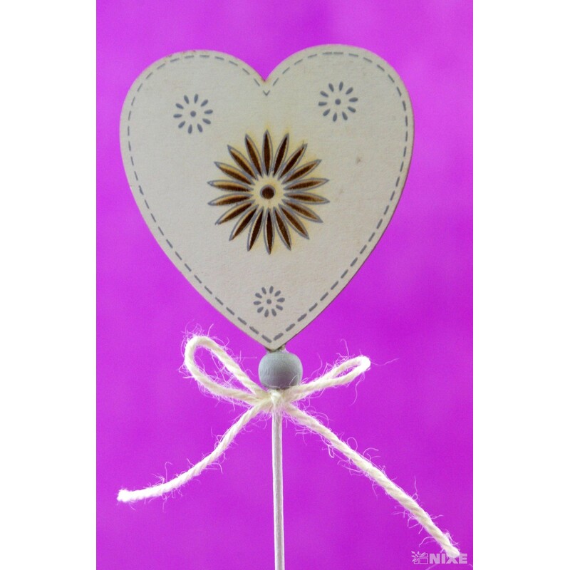 ZÁPICH D SRDCE 7x27cm 6ks*MIX BAREV