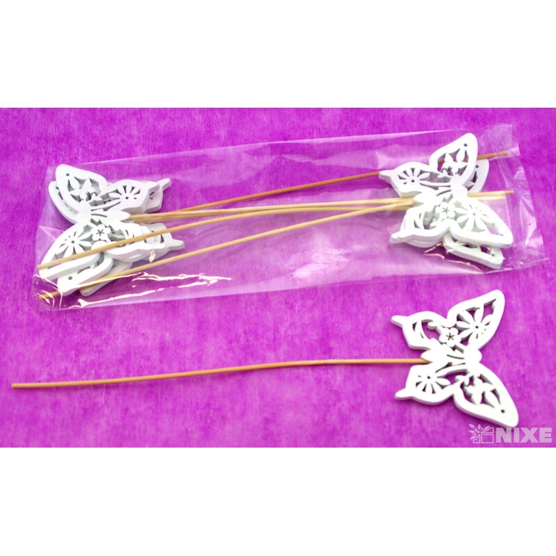 ZÁPICH D MOTÝL 8x28x6cm 6ks*BÍLÁ
