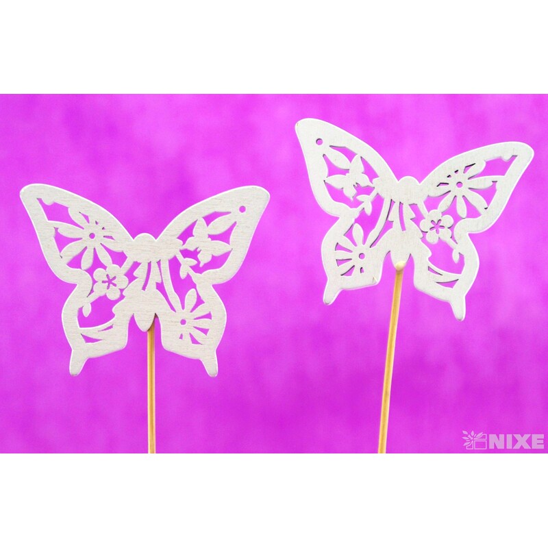 ZÁPICH D MOTÝL 8x28x6cm 6ks*BÍLÁ