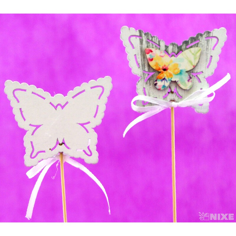 ZÁPICH D MOTÝL 7x25x6cm 6ks*BÍLÁ