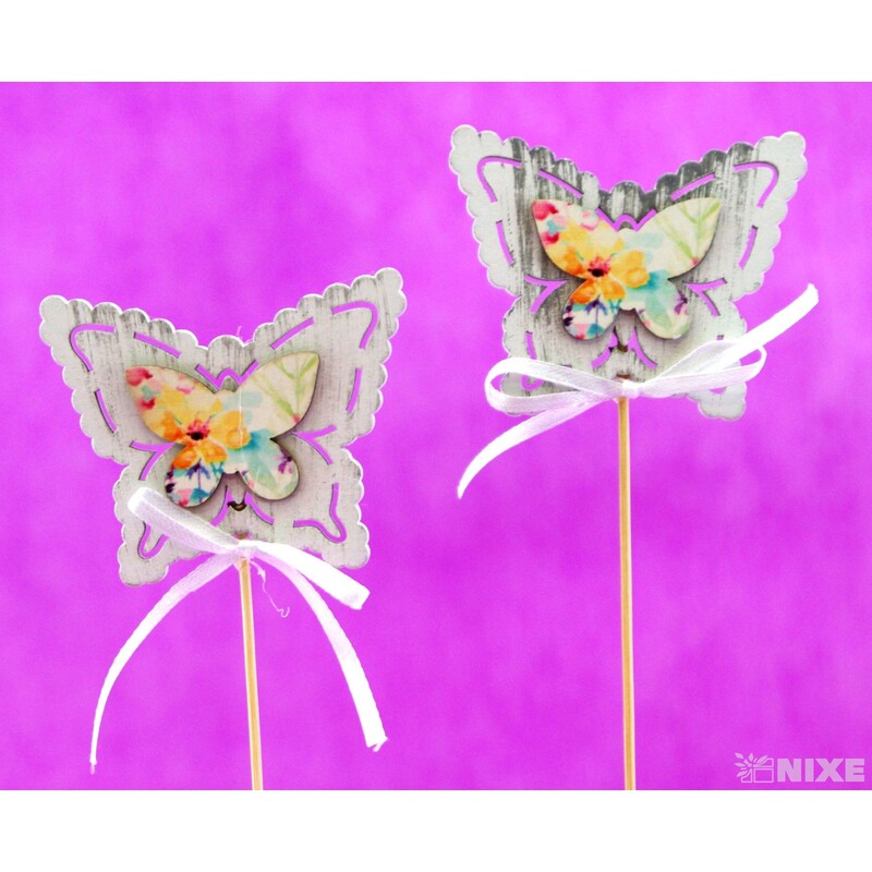 ZÁPICH D MOTÝL 7x25x6cm 6ks*BÍLÁ