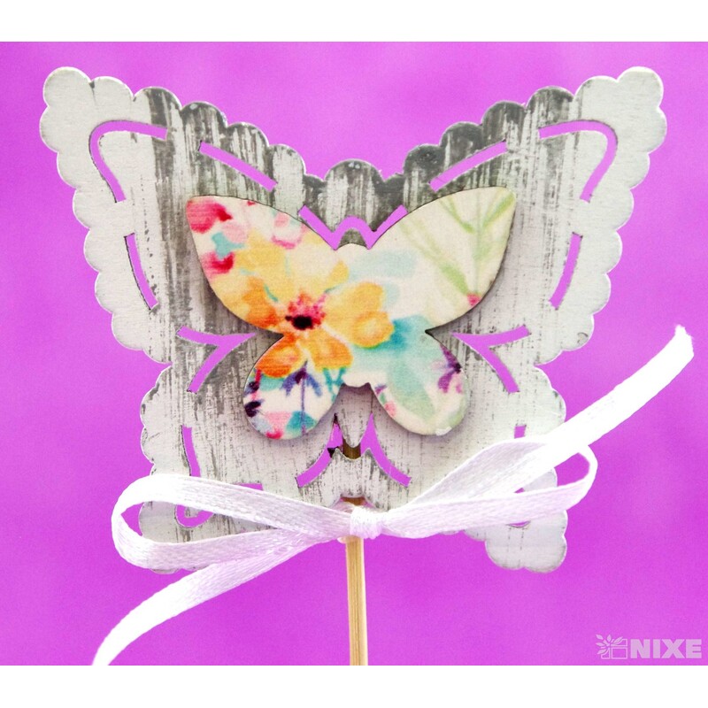 ZÁPICH D MOTÝL 7x25x6cm 6ks*BÍLÁ