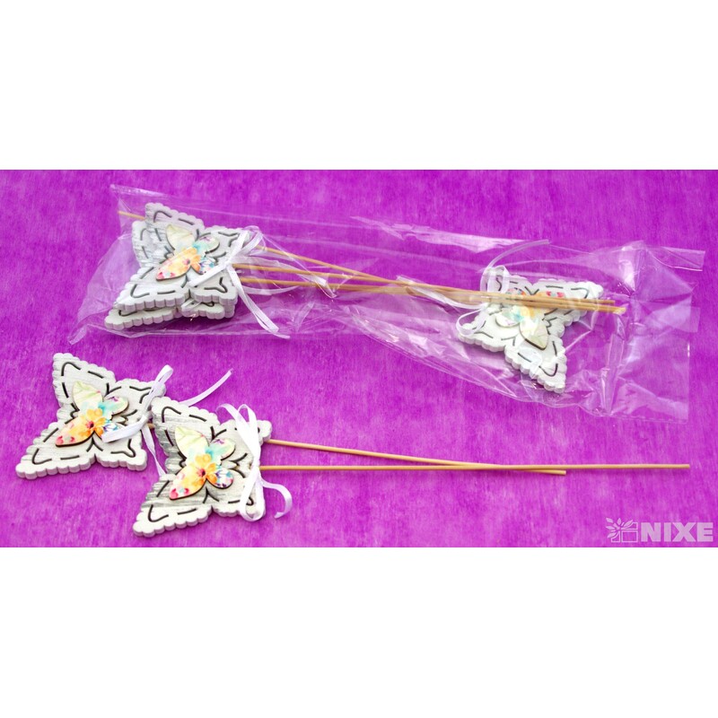 ZÁPICH D MOTÝL 7x25x6cm 6ks*BÍLÁ