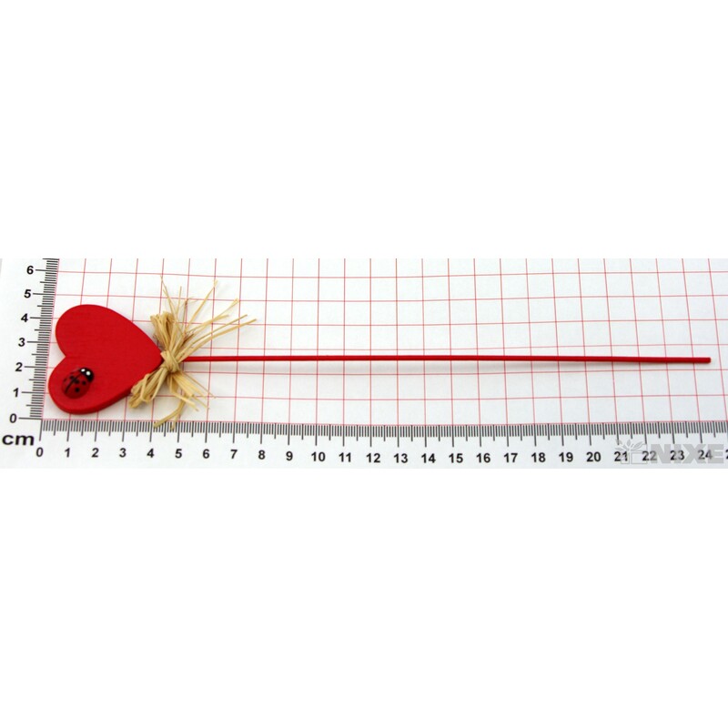 ZÁPICH SRDCE 4x24cm 12ks*ČERVENÁ