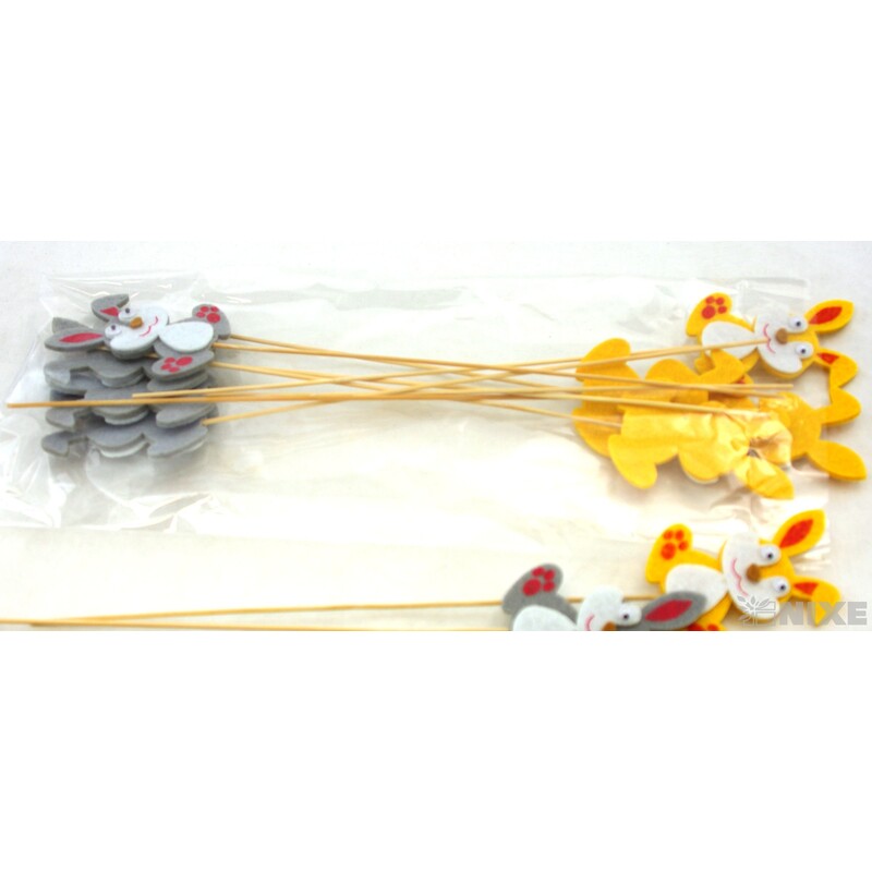 ZÁPICH FILC ZAJÍC 7,5Xx30x5cm 10ks*MIX BAREV