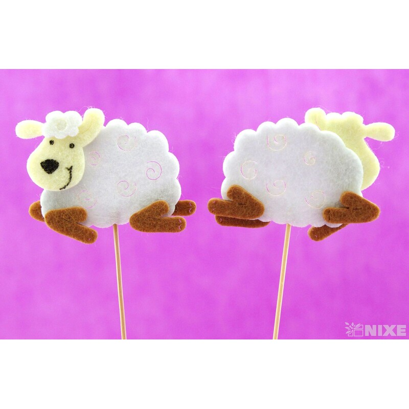 ZÁPICH FILC OVEČKA 6x30cm 10ks*BÍLÁ