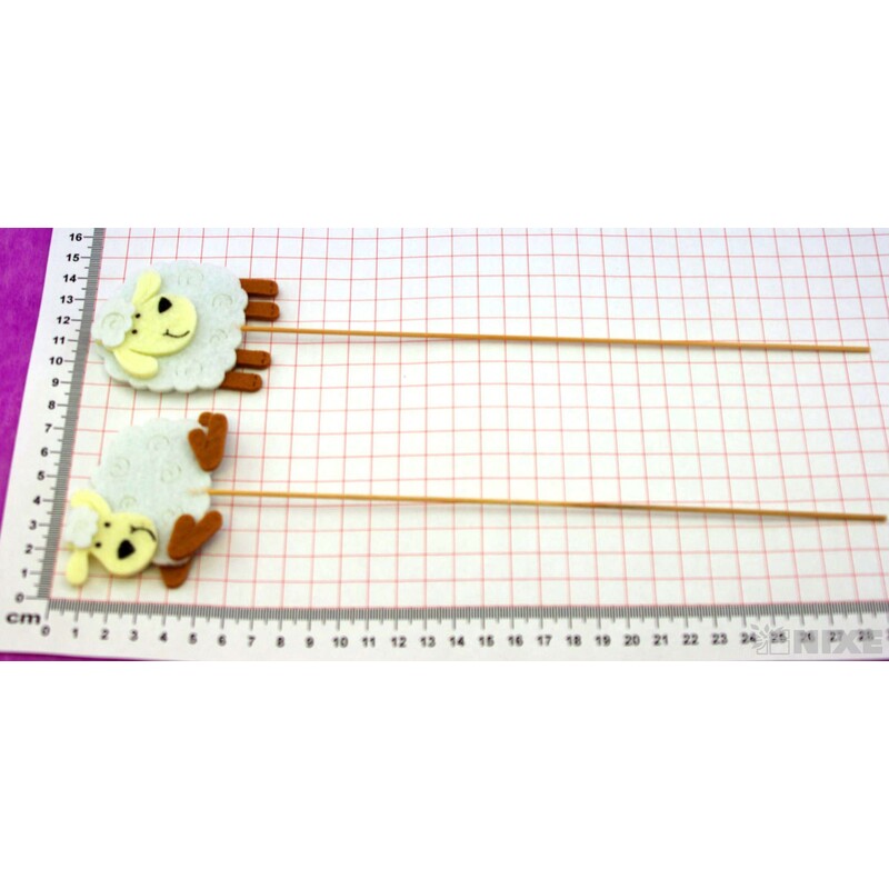 ZÁPICH FILC OVEČKA 6x30cm 10ks*BÍLÁ