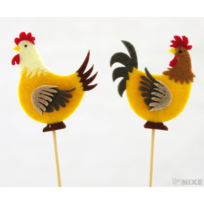 ZÁPICH FILC KOHOUT 6x31x6,5cm 6ks*MIX BAREV