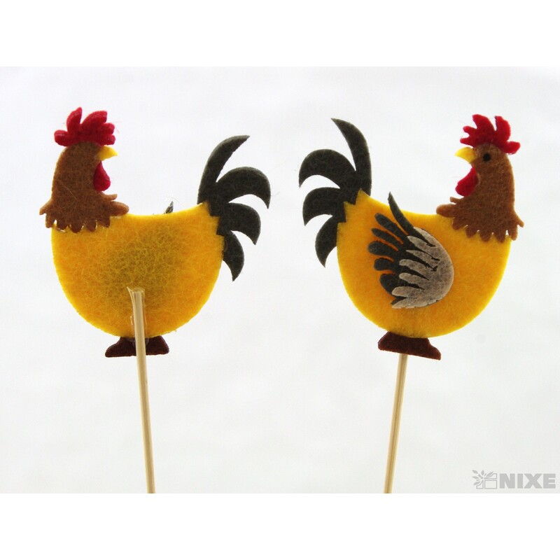 ZÁPICH FILC KOHOUT 6x31x6,5cm 6ks*MIX BAREV