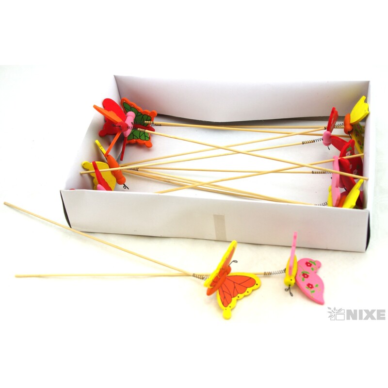 ZÁPICH MOTÝL 5x27cm 12ks*MIX BAREV