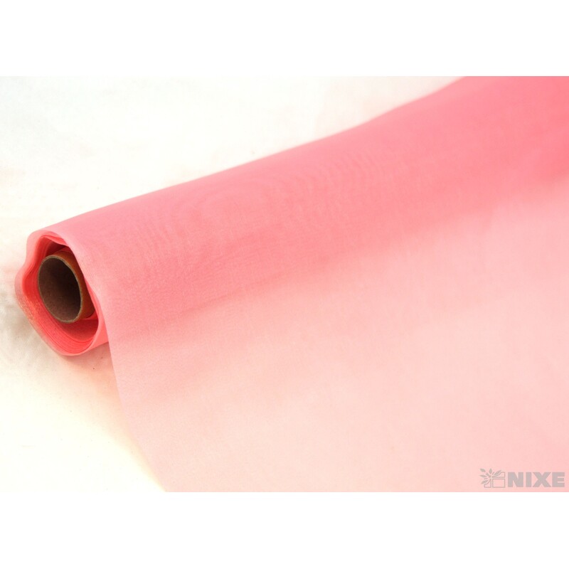 ORGANZA SATÉN 47cmx10m*BROSKVOVÁ