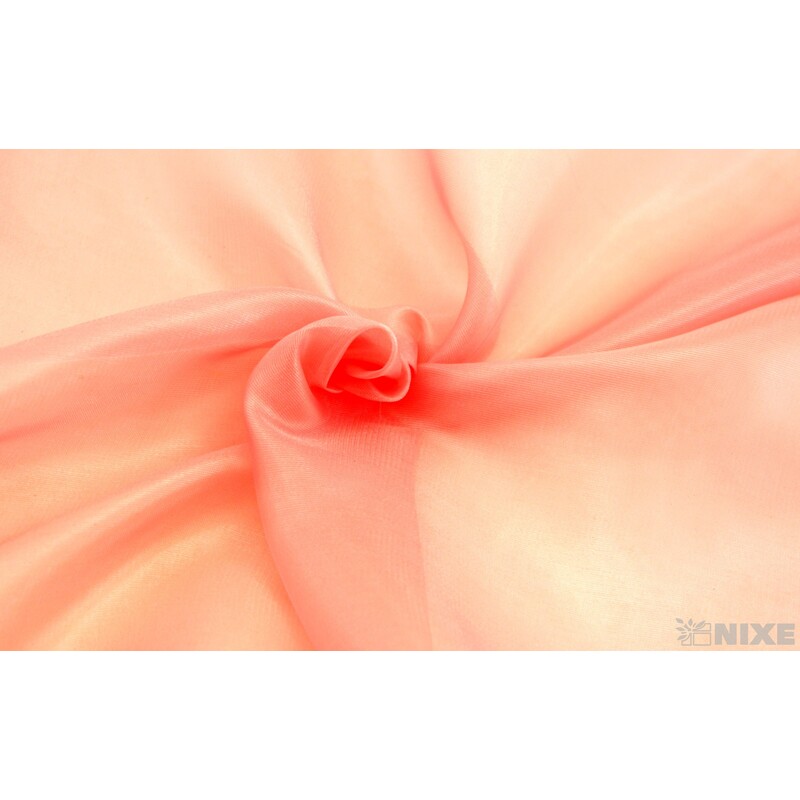 ORGANZA SATÉN 47cmx10m*BROSKVOVÁ