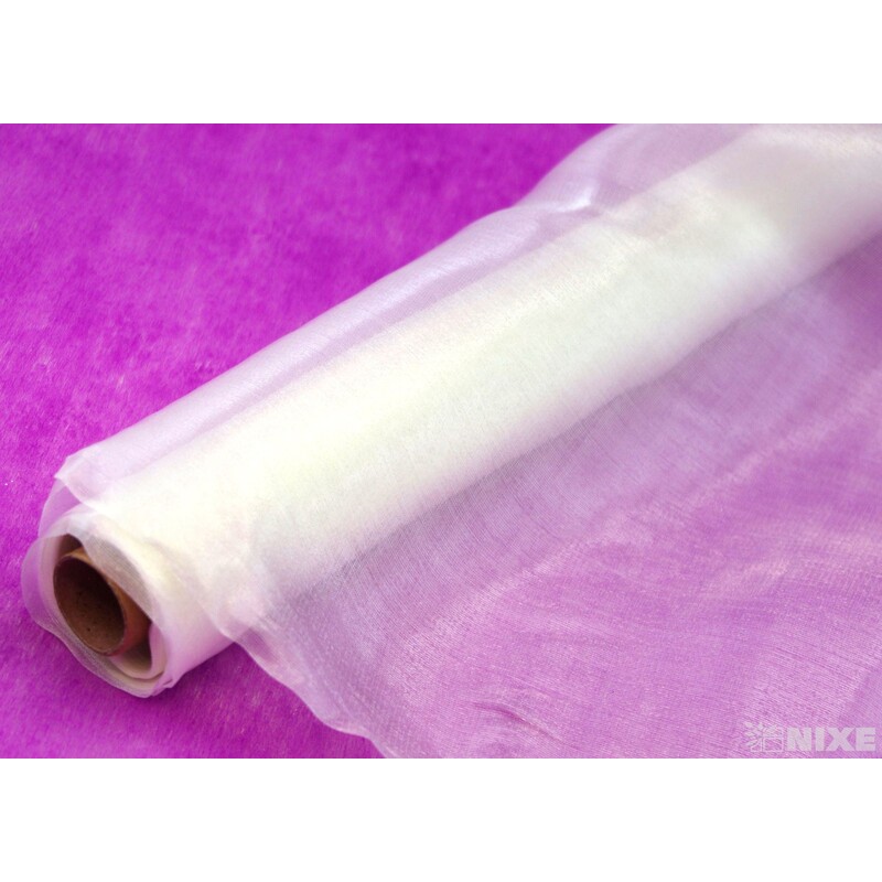 ORGANZA SATÉN 47cmx10m*BÍLÁ