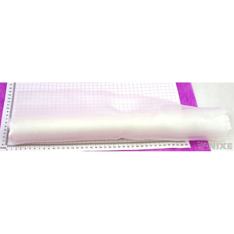 ORGANZA SATÉN 47cmx10m*BÍLÁ