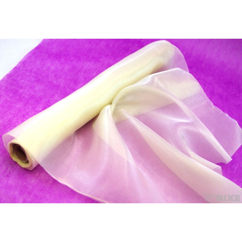 ORGANZA SATÉN 47cmx10m*KRÉMOVÁ