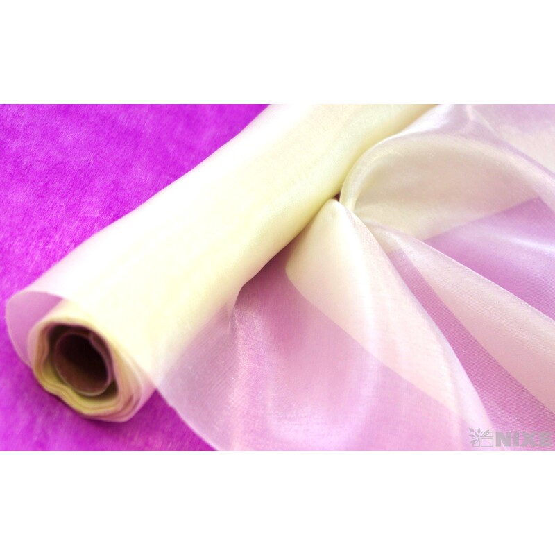 ORGANZA SATÉN 47cmx10m*KRÉMOVÁ