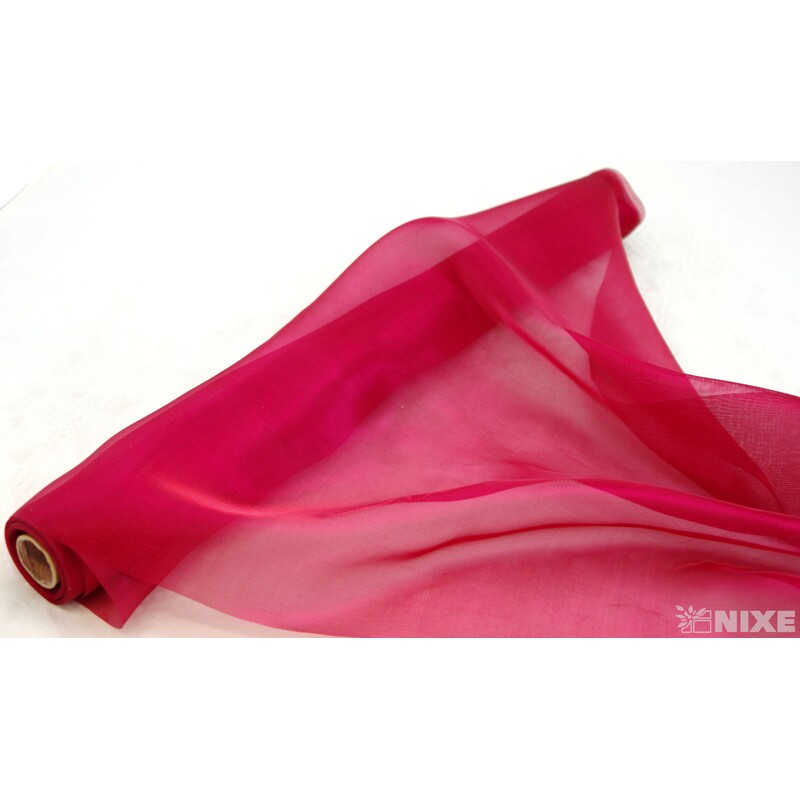 ORGANZA SATÉN 47cmx10m*BORDOVÁ