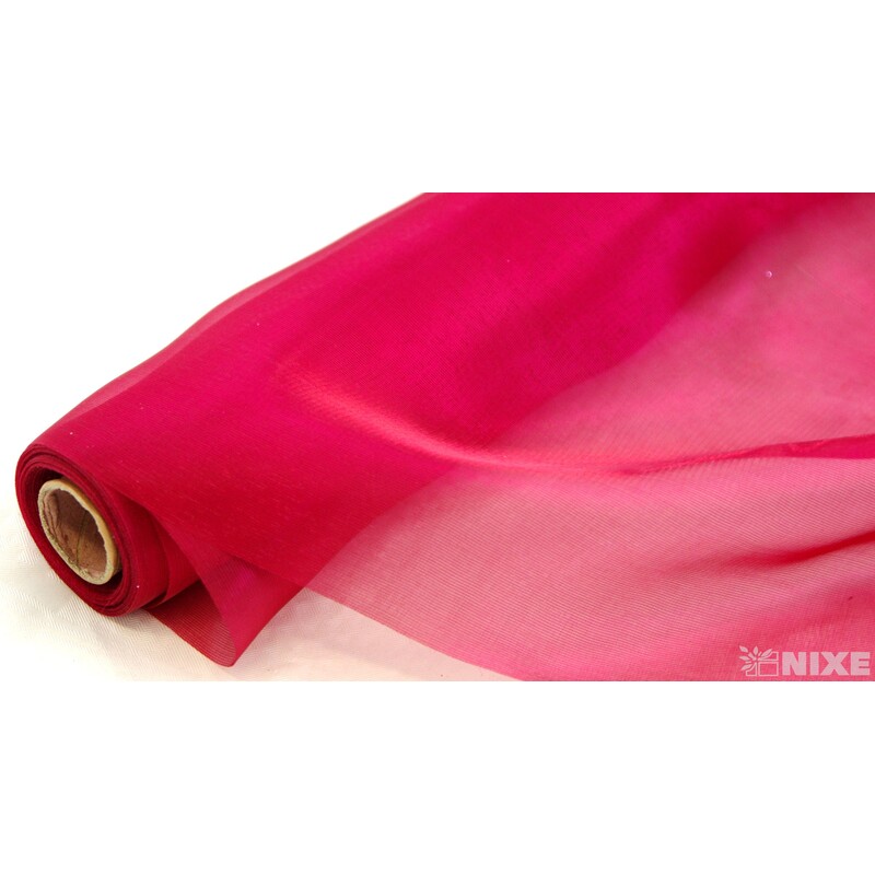 ORGANZA SATÉN 47cmx10m*BORDOVÁ