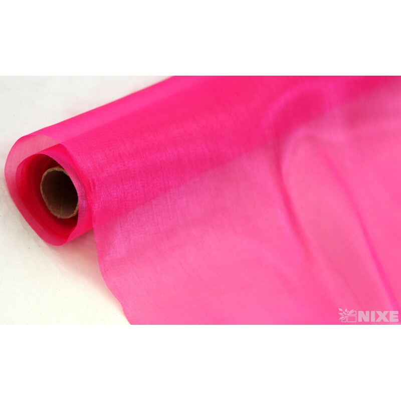 ORGANZA SATÉN 47cmx10m*RŮŽOVÁ TM.