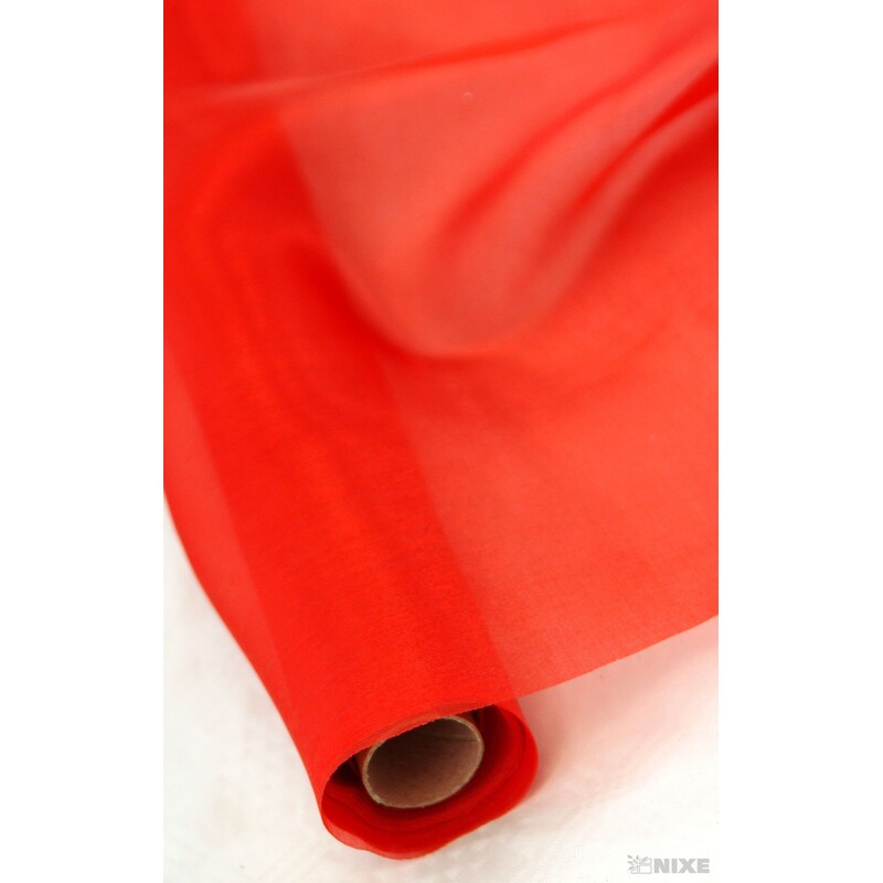 ORGANZA SATÉN 47cmx10m*ČERVENÁ