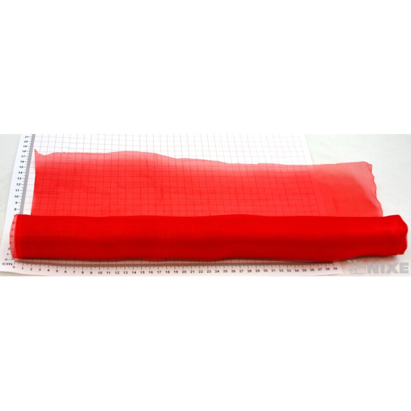 ORGANZA SATÉN 47cmx10m*ČERVENÁ