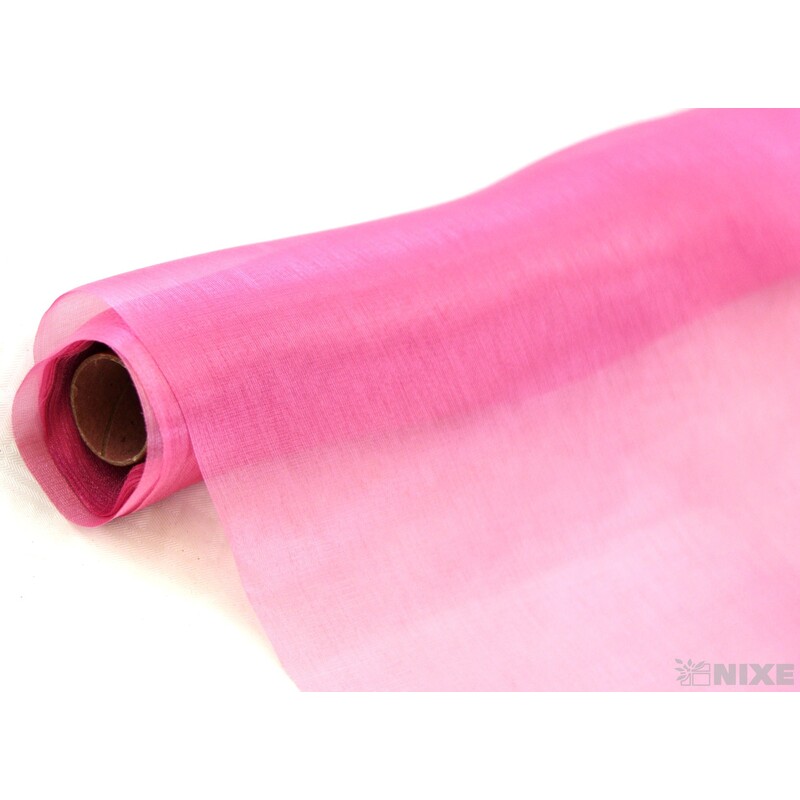ORGANZA SATÉN 47cmx10m*STARORŮŽOVÁ