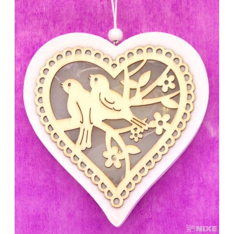 SRDCE LED 12,6cm*BÍLÁ