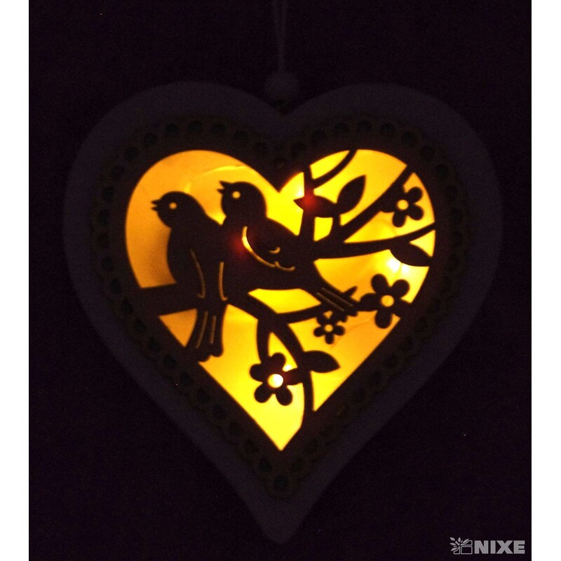 SRDCE LED 12,6cm*BÍLÁ