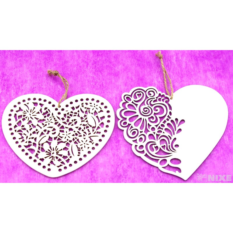 ZÁVĚS SRDCE 13x16cm*BÍLÁ