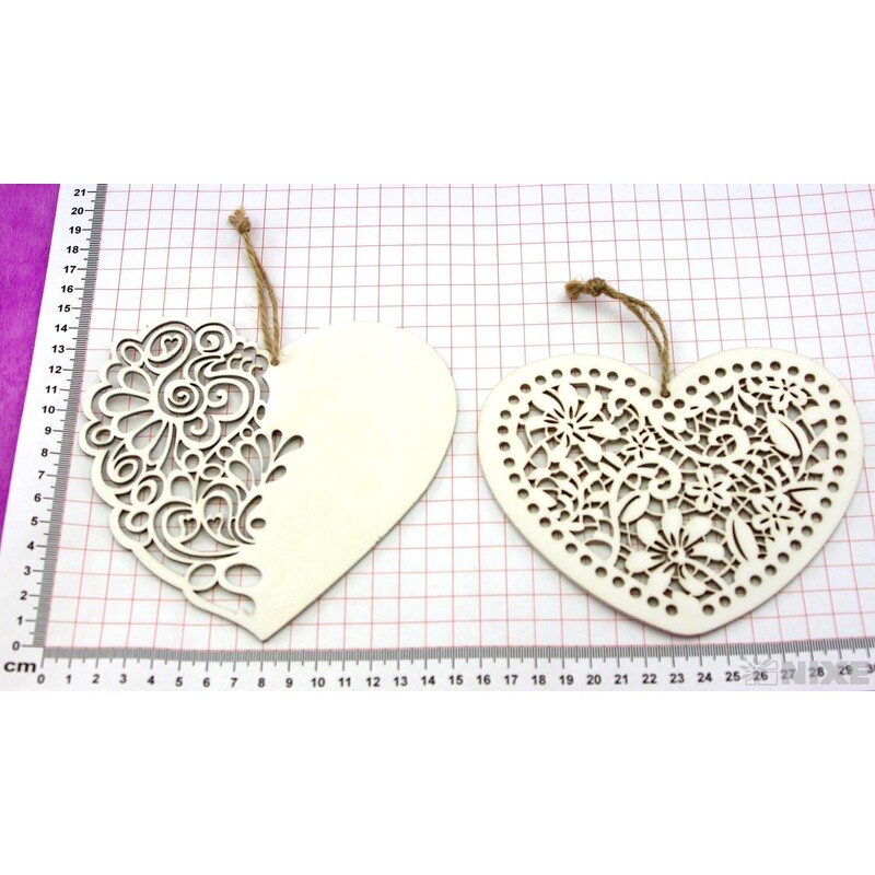 ZÁVĚS SRDCE 13x16cm*BÍLÁ