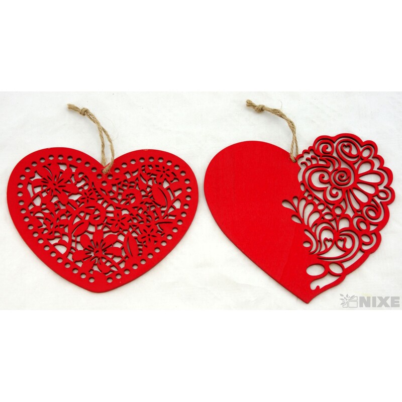 ZÁVĚS SRDCE 13x16cm*ČERVENÁ