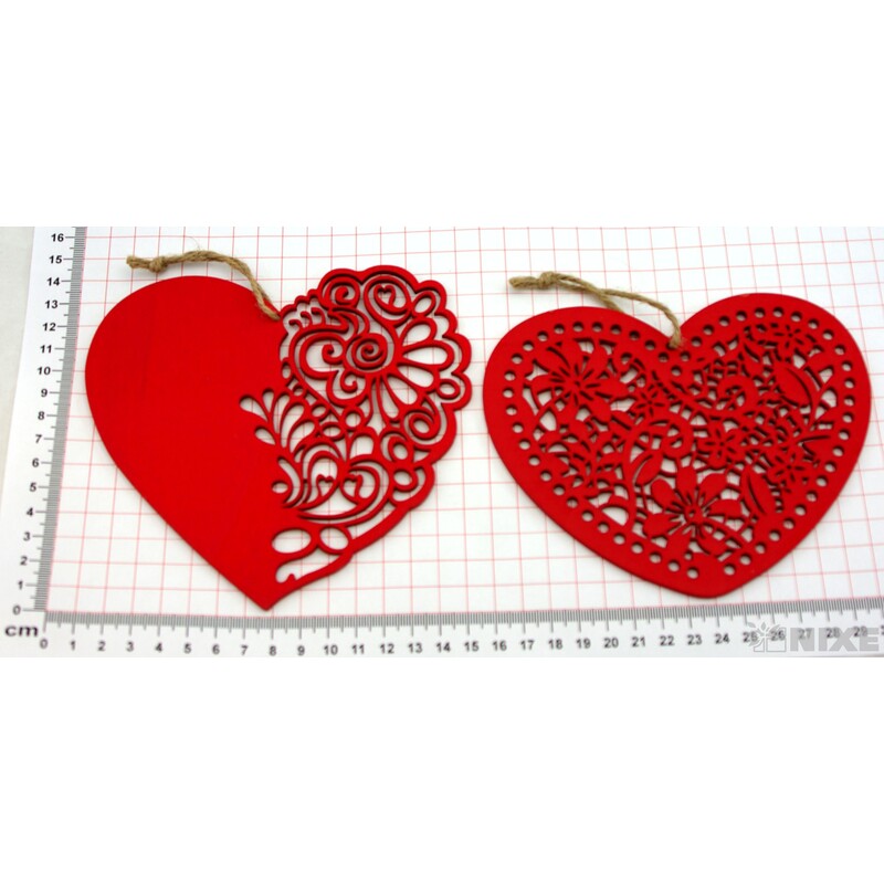 ZÁVĚS SRDCE 13x16cm*ČERVENÁ