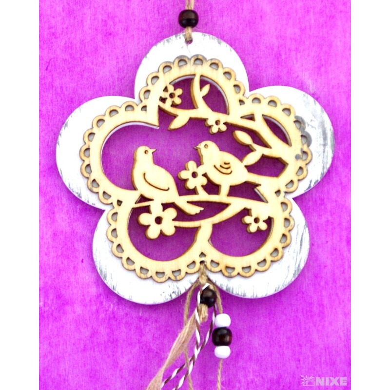 ZÁVĚS D KYTKA 14x45cm*BÍLÁ