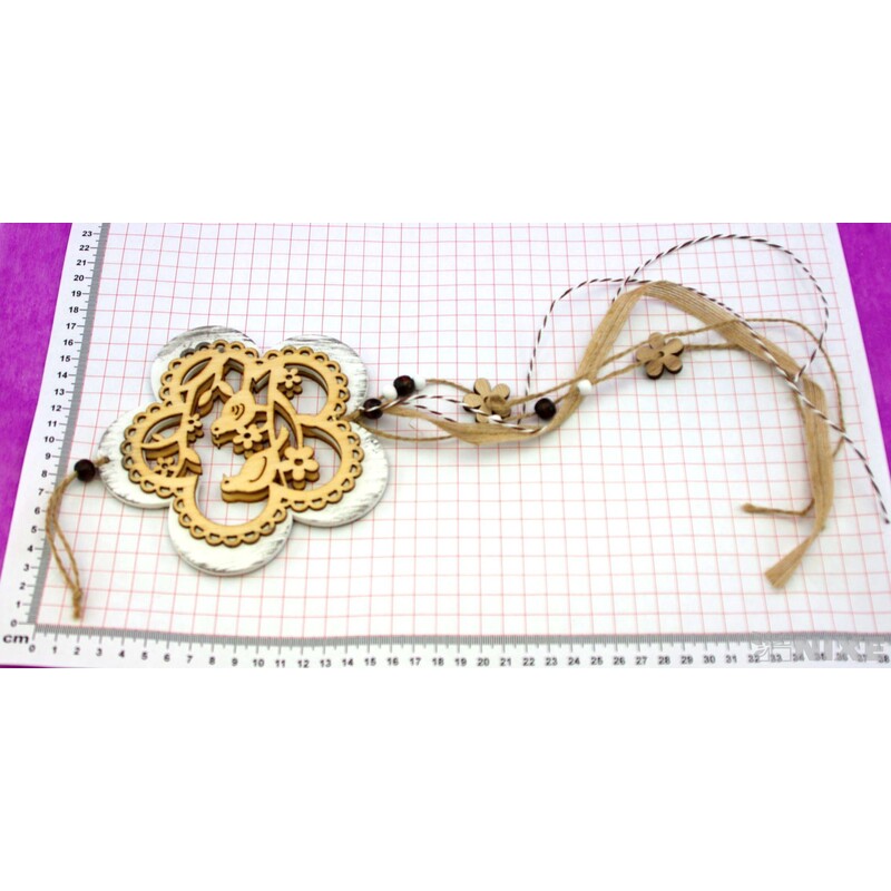 ZÁVĚS D KYTKA 14x45cm*BÍLÁ