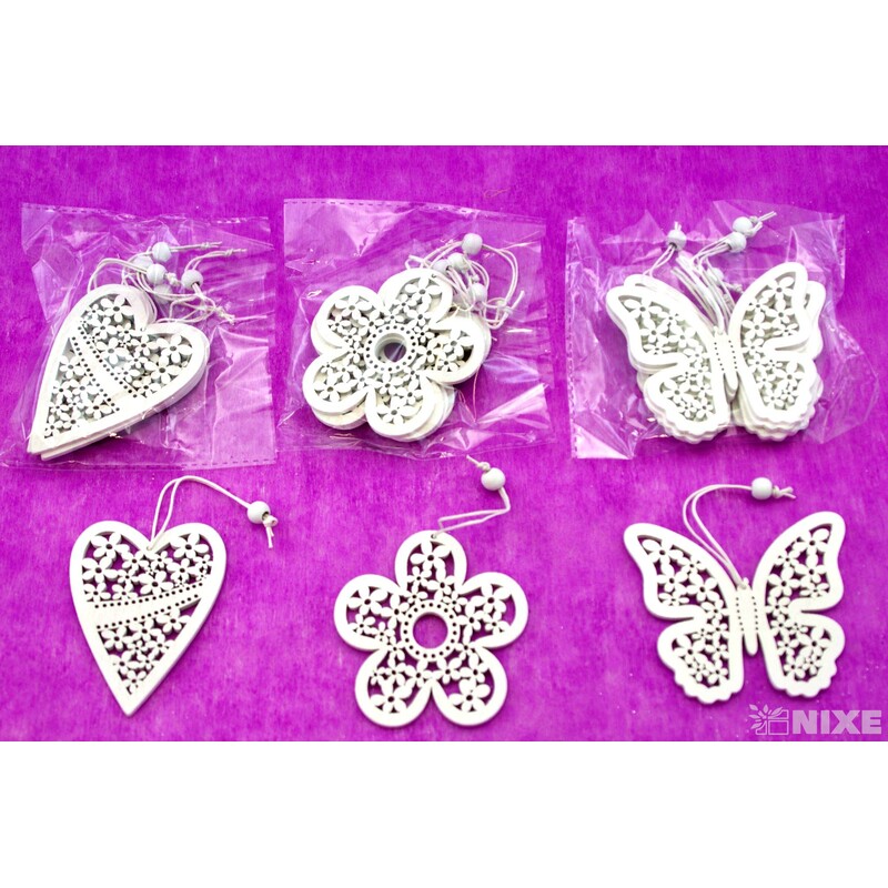 ZÁVĚS DŘEVO MIX 8x11cm 6ks*