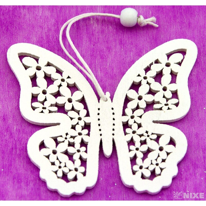 ZÁVĚS DŘEVO MIX 8x11cm 6ks*