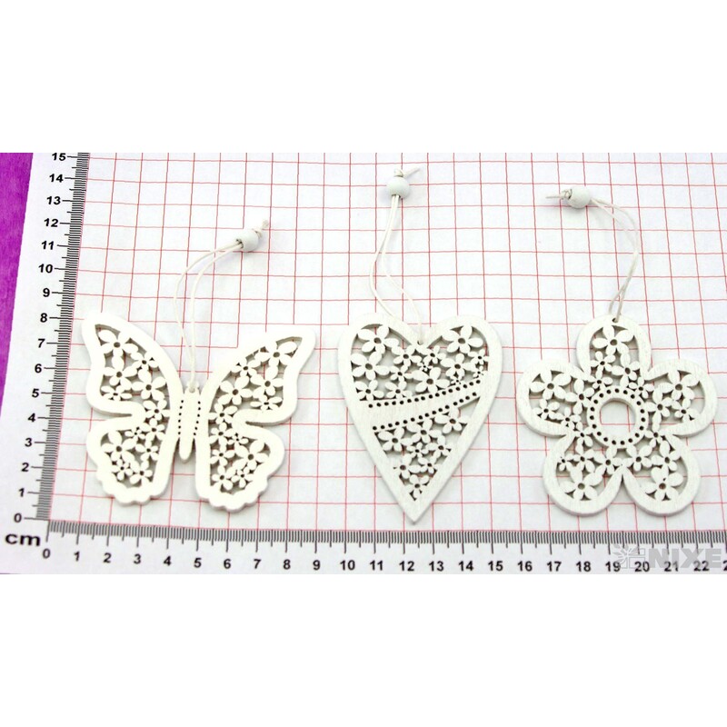 ZÁVĚS DŘEVO MIX 8x11cm 6ks*