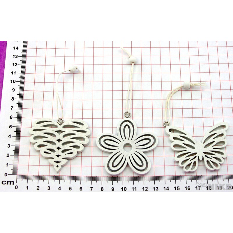 ZÁVĚS DŘEVO MIX 6x6cm 6ks*