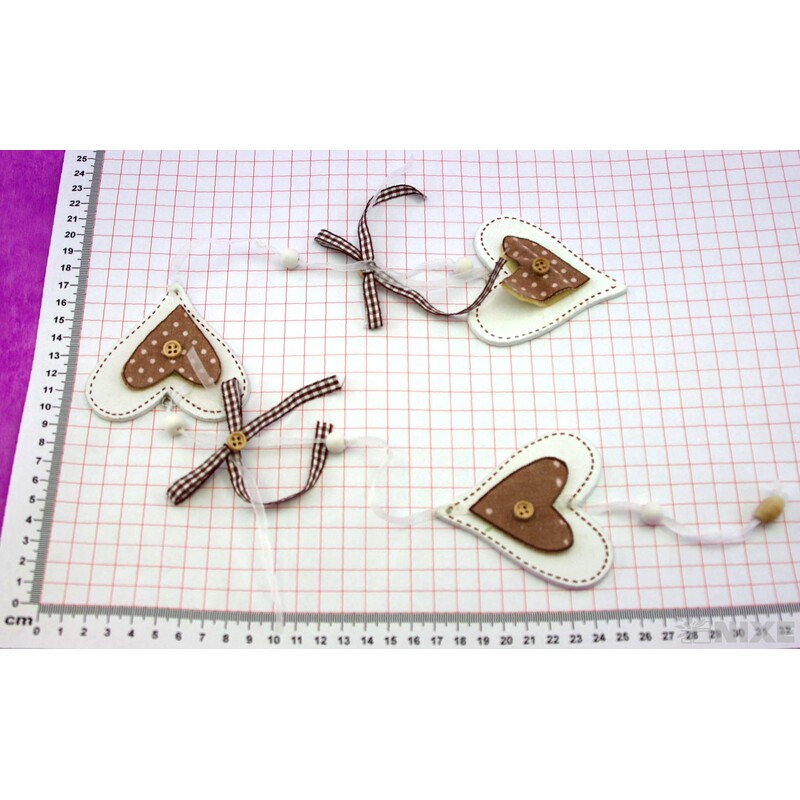 ZÁVĚS D SRDCE 3ks 8cm*