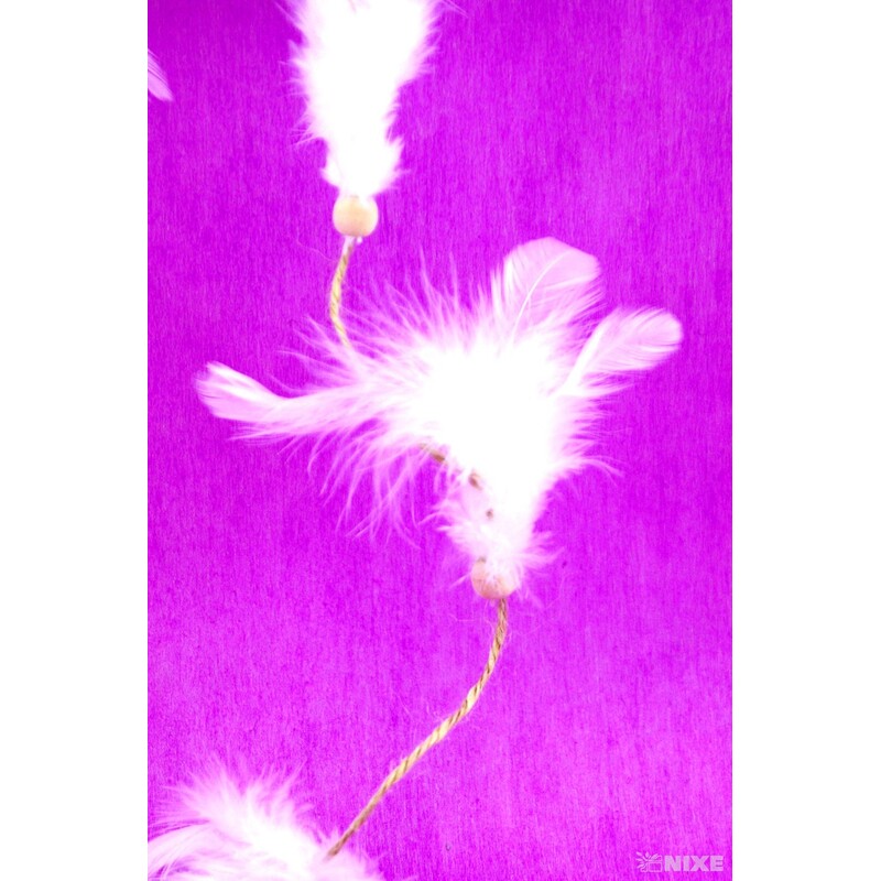 GIRLANDA PEŘÍČKA 120cm*BÍLÁ