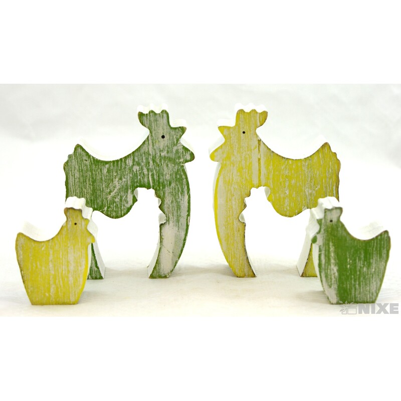 SLEPICE DŘEVO 14x10cm*MIX BAREV