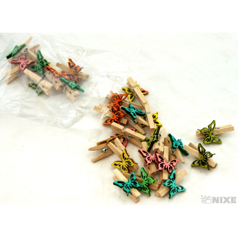 OZDOBNÝ KOLÍČEK MOTÝL 3cm 24ks*