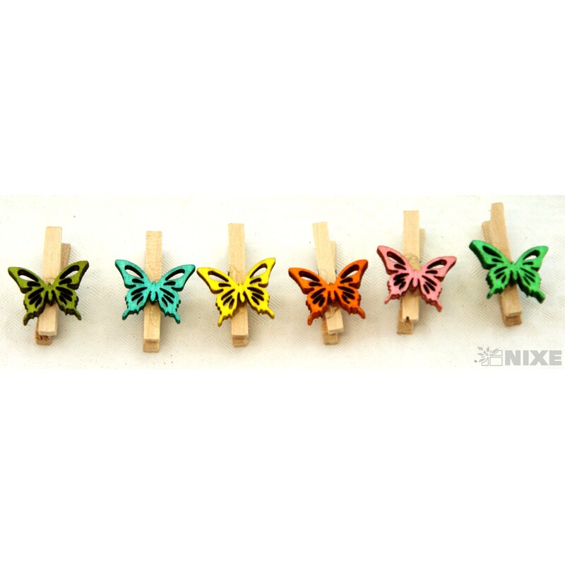 OZDOBNÝ KOLÍČEK MOTÝL 3cm 24ks*