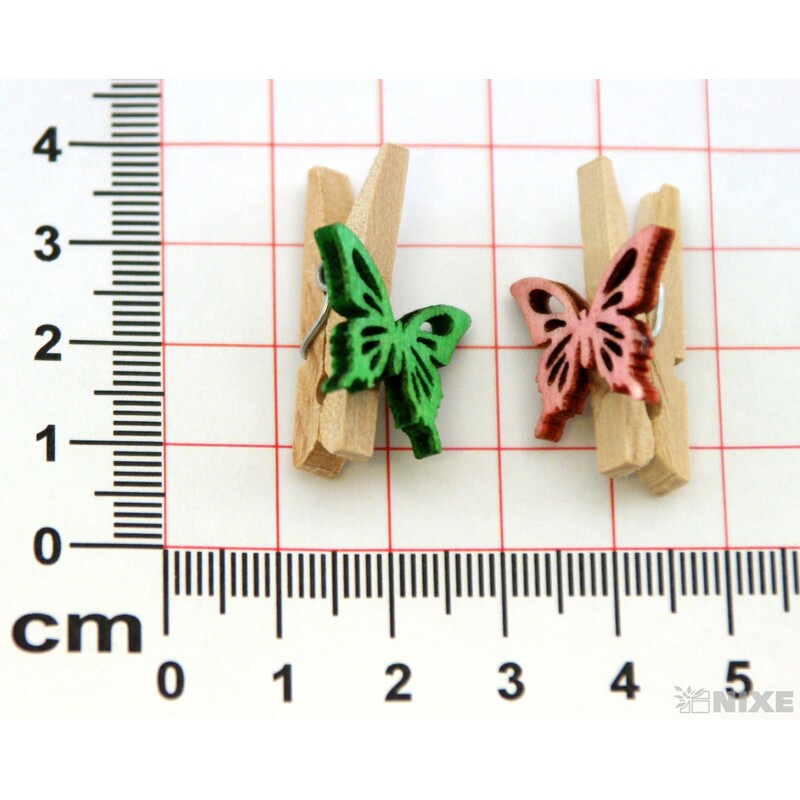 OZDOBNÝ KOLÍČEK MOTÝL 3cm 24ks*