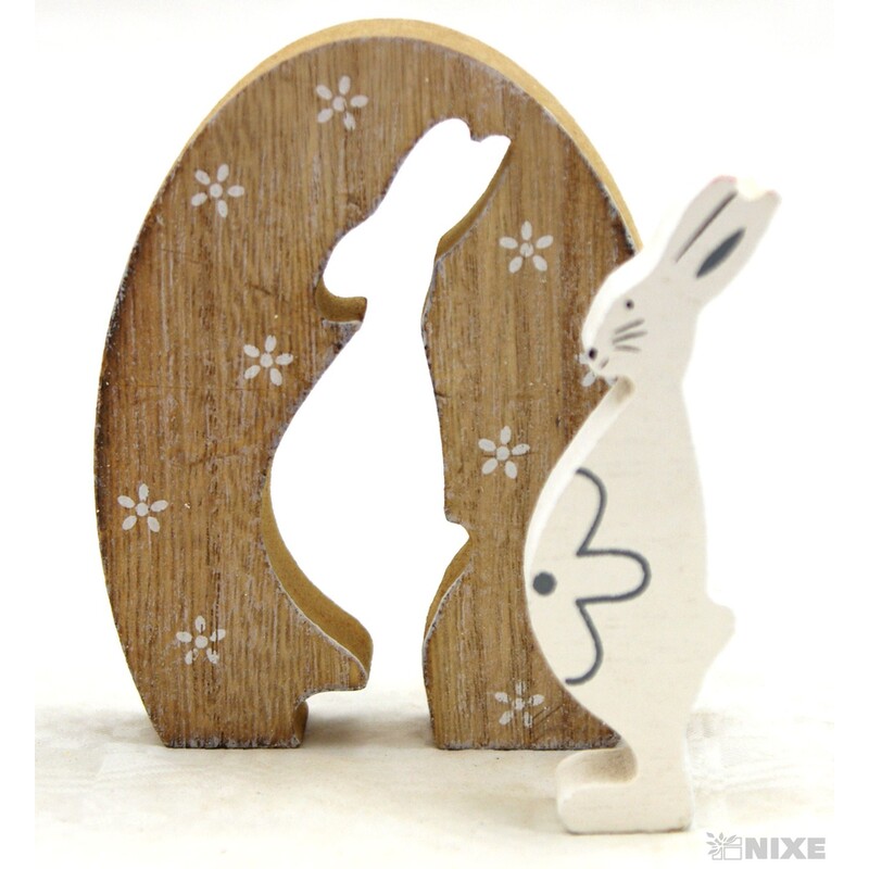 ZAJÍC DŘEVO 9x11cm*PŘÍRODNÍ