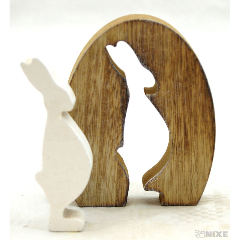 ZAJÍC DŘEVO 9x11cm*PŘÍRODNÍ