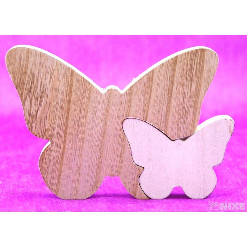 MOTÝL DŘEVO 17x12cm*PŘÍRODNÍ