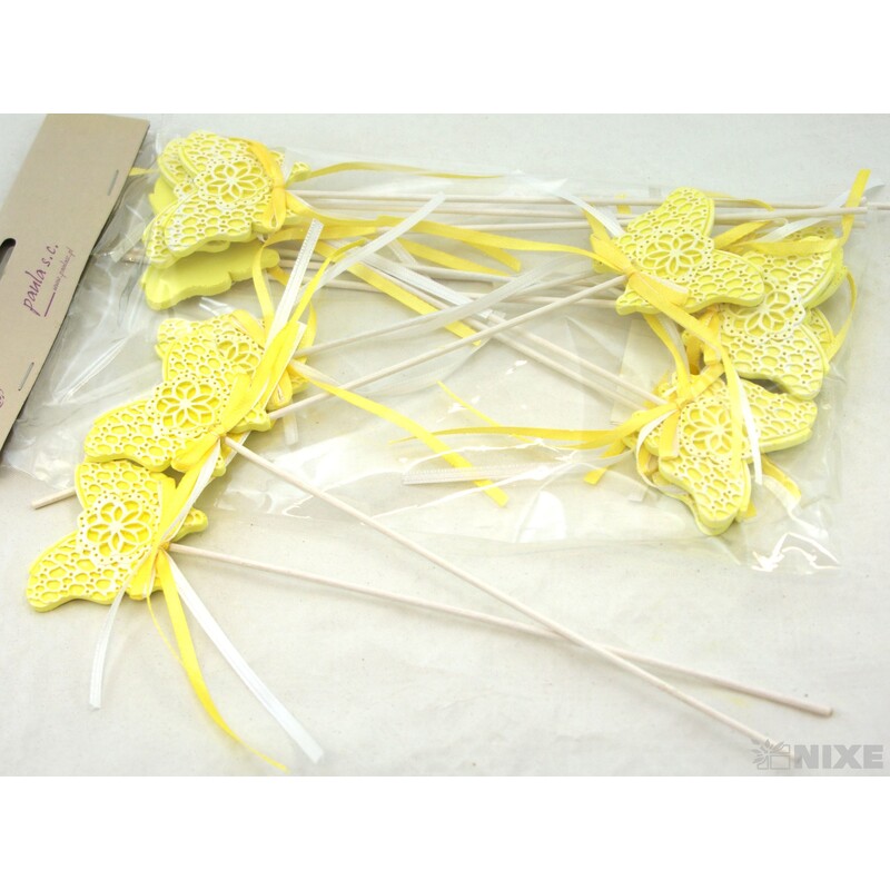 ZÁPICH MOTÝL 12ks 6x24cm*ŽLUTÁ