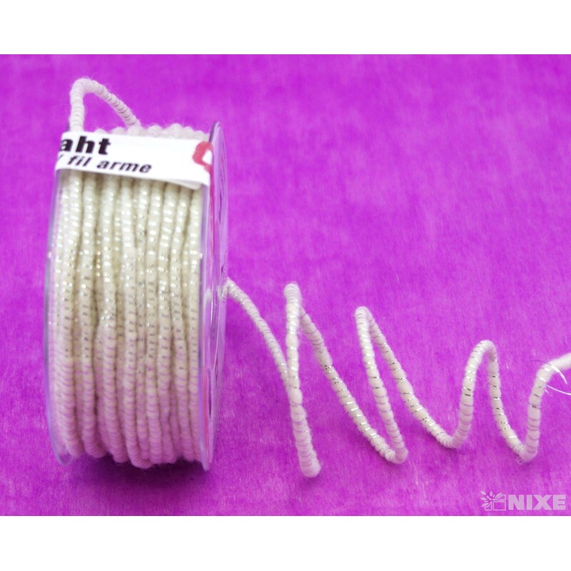 STUHA PLSTĚNÁ DRÁT 5mmx33m*BÍLÁ+STŘÍBRNÁ