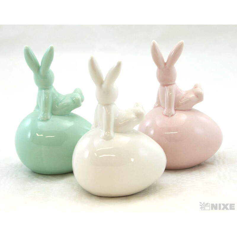 ZAJÍC KERAMIKA 13x8cm*MIX BAREV